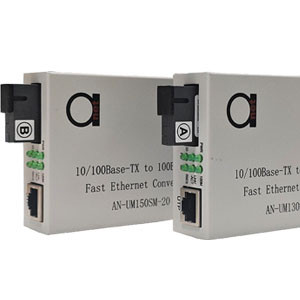 AD-Net 10/100/1000 Mbps SM SF 25 km Part (A+B) Media Converter